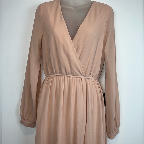 Lulus Wondrous Water Lilies Blush Pink Maxi Dress size Small - Picture 7 of 16